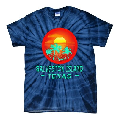 Galveston Island Texas Tropical Beach Souvenir Tie-Dye T-Shirt