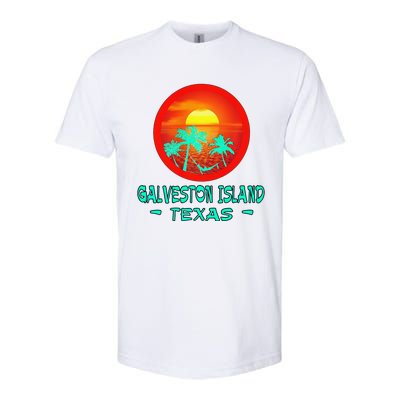 Galveston Island Texas Tropical Beach Souvenir Softstyle CVC T-Shirt