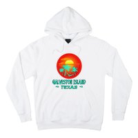 Galveston Island Texas Tropical Beach Souvenir Hoodie