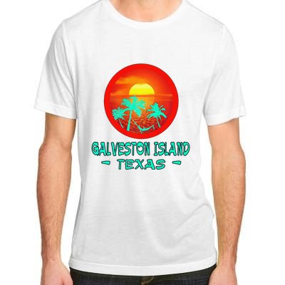 Galveston Island Texas Tropical Beach Souvenir Adult ChromaSoft Performance T-Shirt