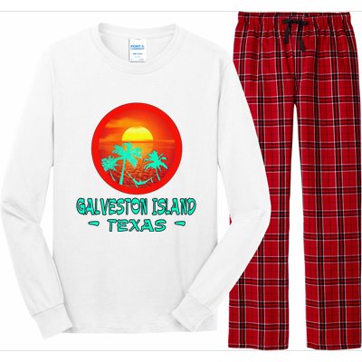 Galveston Island Texas Tropical Beach Souvenir Long Sleeve Pajama Set