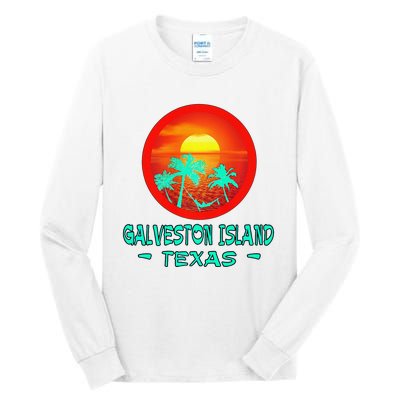 Galveston Island Texas Tropical Beach Souvenir Tall Long Sleeve T-Shirt