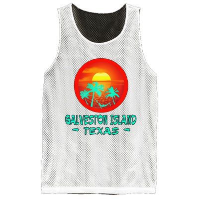 Galveston Island Texas Tropical Beach Souvenir Mesh Reversible Basketball Jersey Tank