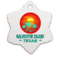 Galveston Island Texas Tropical Beach Souvenir Ceramic Star Ornament