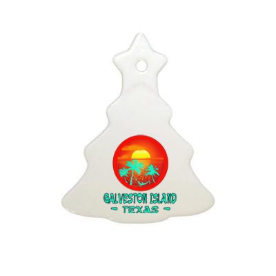 Galveston Island Texas Tropical Beach Souvenir Ceramic Tree Ornament