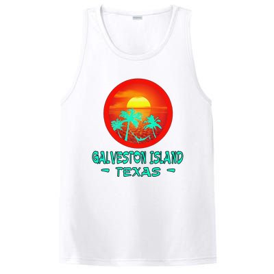 Galveston Island Texas Tropical Beach Souvenir PosiCharge Competitor Tank