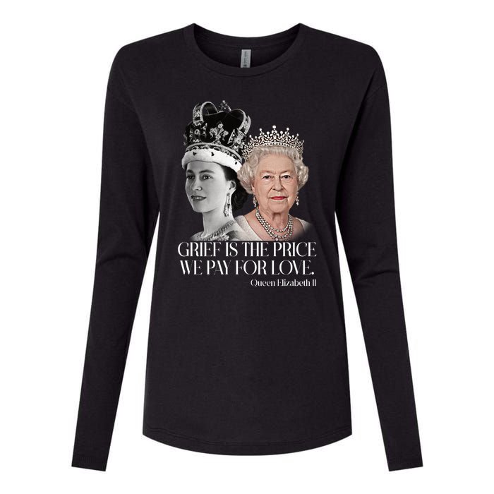 Grief Is The Price We Pay For Love Queen Elizabeth Womens Cotton Relaxed Long Sleeve T-Shirt