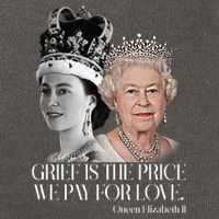 Grief Is The Price We Pay For Love Queen Elizabeth Cotton Canvas Backpack
