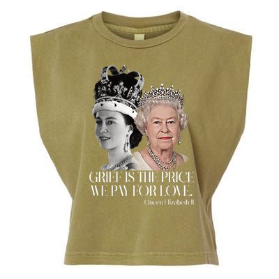 Grief Is The Price We Pay For Love Queen Elizabeth Garment-Dyed Women's Muscle Tee