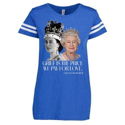 Grief Is The Price We Pay For Love Queen Elizabeth Enza Ladies Jersey Football T-Shirt