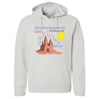 Galveston Island Texas Performance Fleece Hoodie