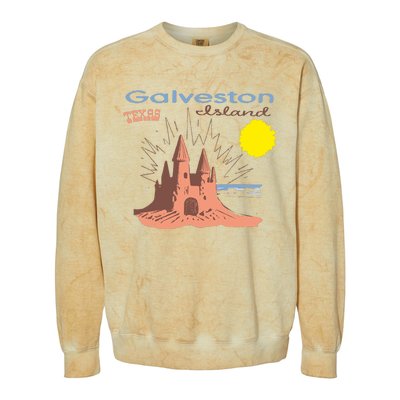 Galveston Island Texas Colorblast Crewneck Sweatshirt