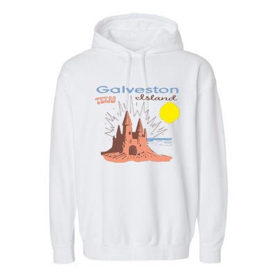 Galveston Island Texas Garment-Dyed Fleece Hoodie