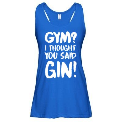 Gym I Thought You Said Gin Gift Ladies Essential Flowy Tank