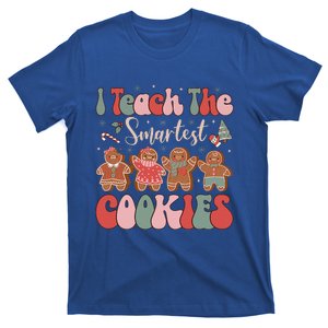 Groovy I Teach Smartest Cookies Funny Teacher Christmas  T-Shirt