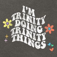 Groovy Im Trinity Doing Trinity Things Funny MotherS Day Cotton Canvas Backpack