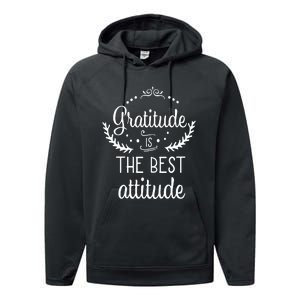 Gratitude Is The Best Attitude Performance Fleece Hoodie