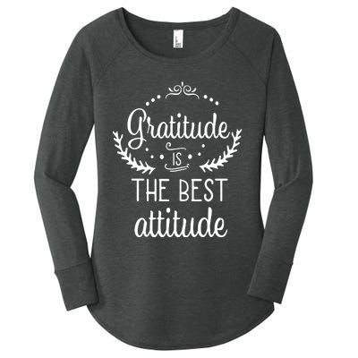 Gratitude Is The Best Attitude Women's Perfect Tri Tunic Long Sleeve Shirt