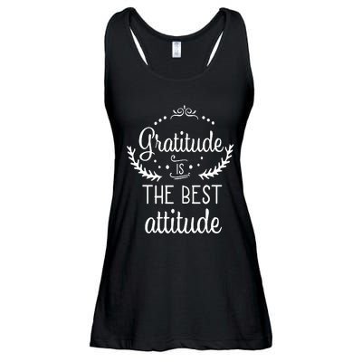 Gratitude Is The Best Attitude Ladies Essential Flowy Tank