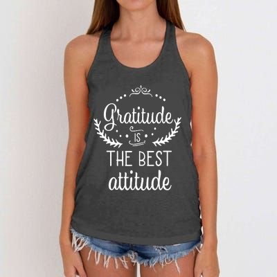 Gratitude Is The Best Attitude Women's Knotted Racerback Tank