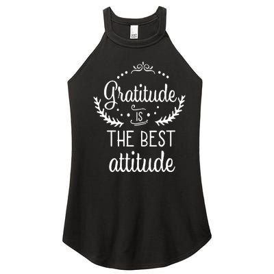 Gratitude Is The Best Attitude Women’s Perfect Tri Rocker Tank