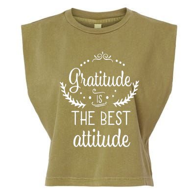 Gratitude Is The Best Attitude Garment-Dyed Women's Muscle Tee