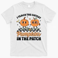 Groovy I Teach The Cutest Pumpkins In The Patch For Teacher T-Shirt