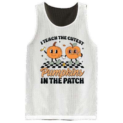 Groovy I Teach The Cutest Pumpkins In The Patch For Teacher Mesh Reversible Basketball Jersey Tank