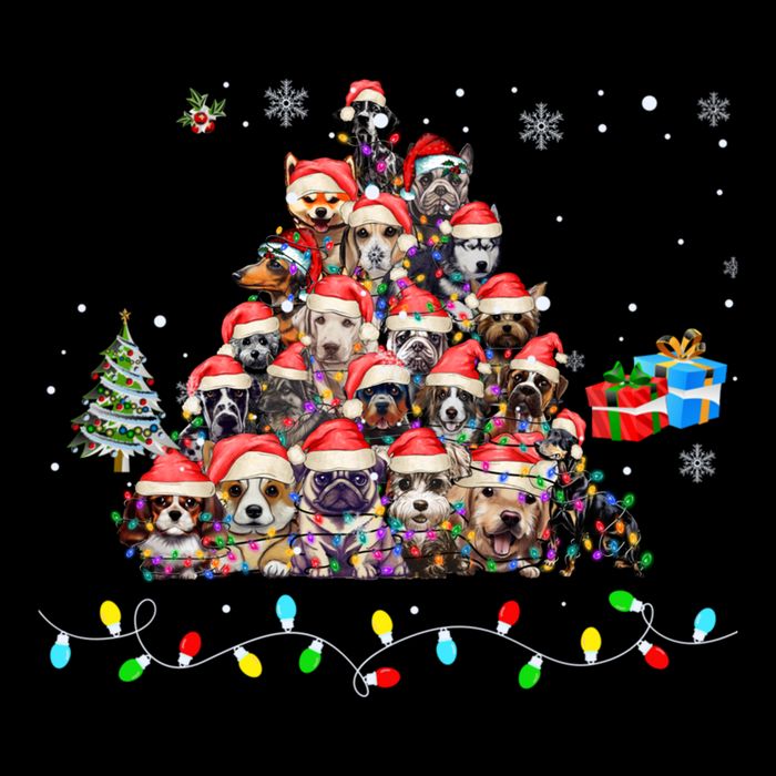 Get Into The Holiday Spirit With Joyful Loyal Dog Breeds Gift 7-Panel Snapback Hat