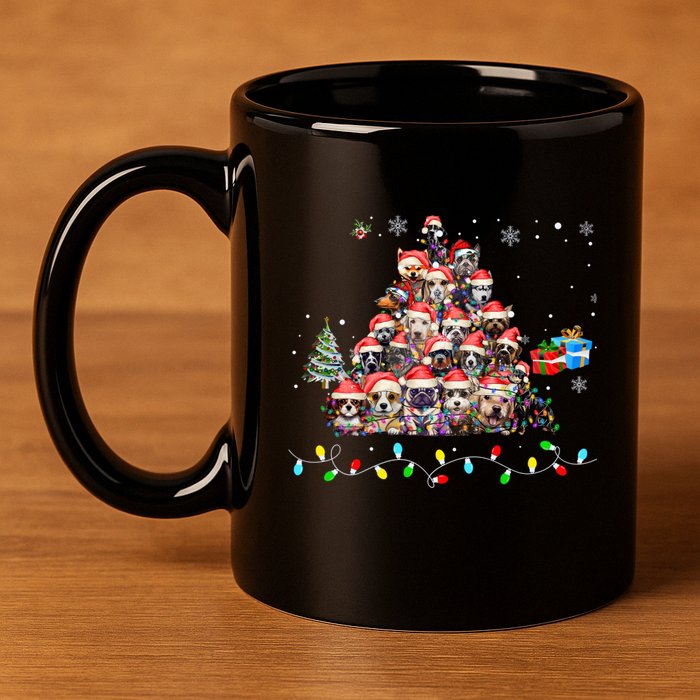 Get Into The Holiday Spirit With Joyful Loyal Dog Breeds Gift 11oz C Handle Ceramic Mug