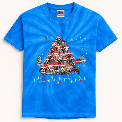 Get Into The Holiday Spirit With Joyful Loyal Dog Breeds Gift Kids Tie-Dye T-Shirt