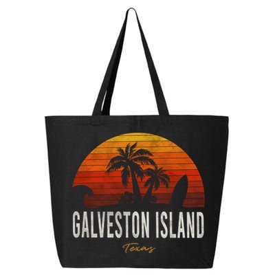 Galveston Island Tx Texas Beach Palms Vacation Surf Sundown Gift 25L Jumbo Tote