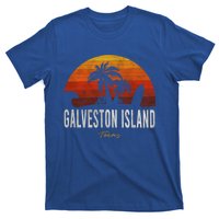 Galveston Island Tx Texas Beach Palms Vacation Surf Sundown Gift T-Shirt