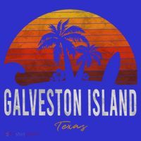 Galveston Island Tx Texas Beach Palms Vacation Surf Sundown Gift Tall T-Shirt