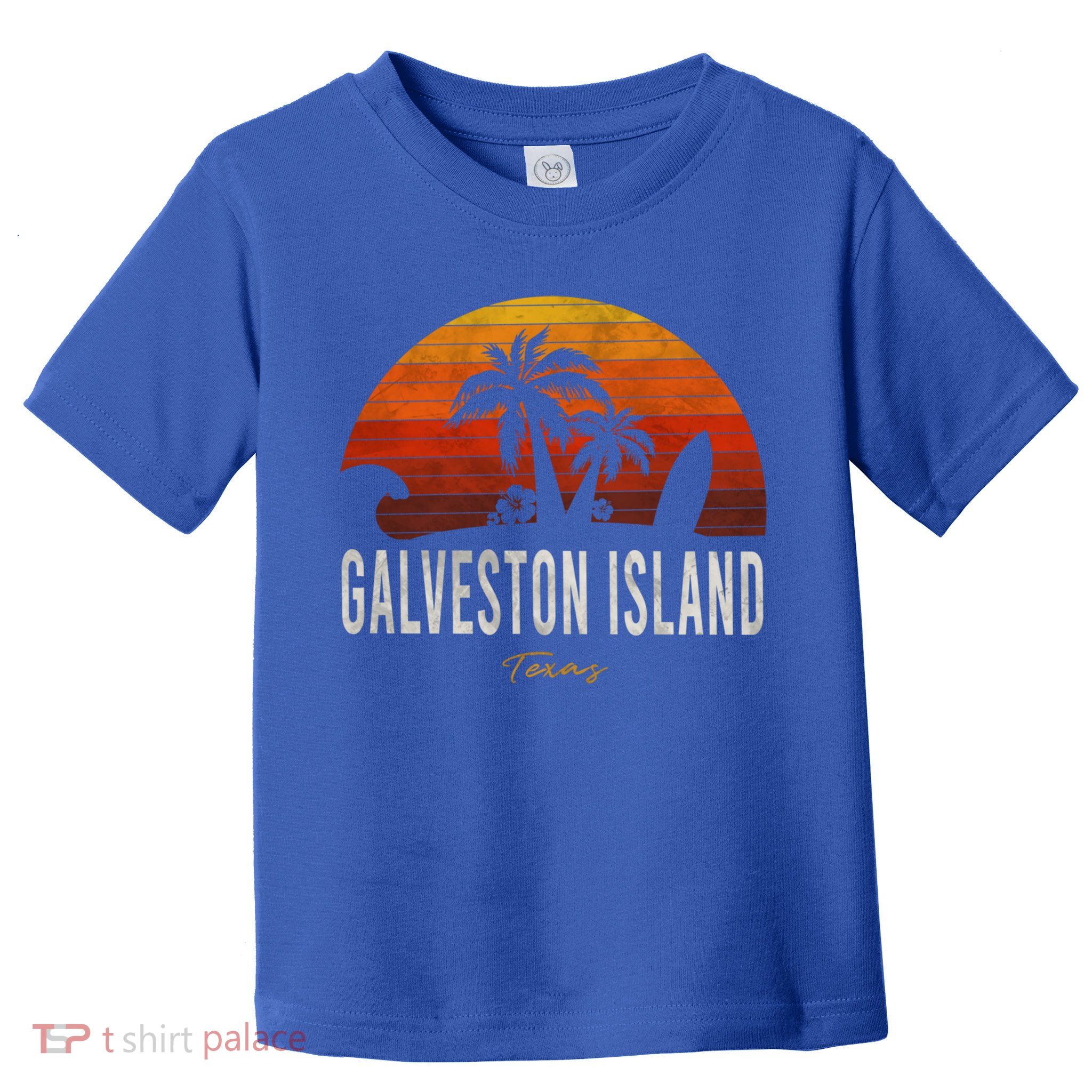 Galveston Island Tx Texas Beach Palms Vacation Surf Sundown Gift Toddler T-Shirt
