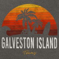 Galveston Island Tx Texas Beach Palms Vacation Surf Sundown Gift Cotton Canvas Backpack