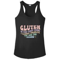 Gluten Is The First Thing I Cannot Tolerate Ladies PosiCharge Competitor Racerback Tank