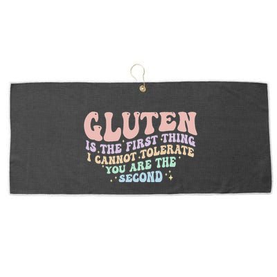 Gluten Is The First Thing I Cannot Tolerate Large Microfiber Waffle Golf Towel