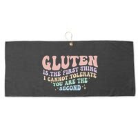 Gluten Is The First Thing I Cannot Tolerate Large Microfiber Waffle Golf Towel
