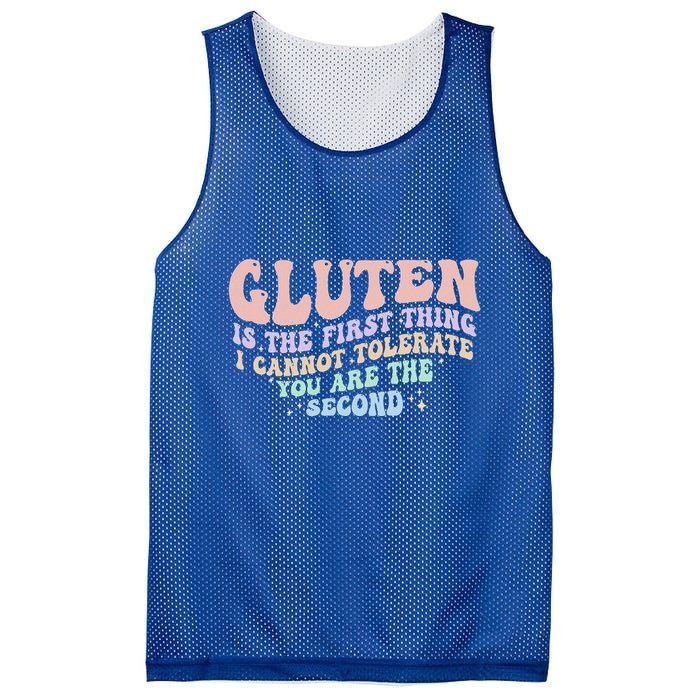 Gluten Is The First Thing I Cannot Tolerate Mesh Reversible Basketball Jersey Tank