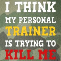 Gym I Think My Trainer Is Trying To Kill Me Personal Trainer Legacy Tie Dye Trucker Hat