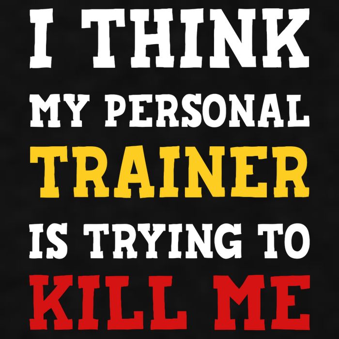 Gym I Think My Trainer Is Trying To Kill Me Personal Trainer Ladies PosiCharge Tri-Blend Wicking Tank