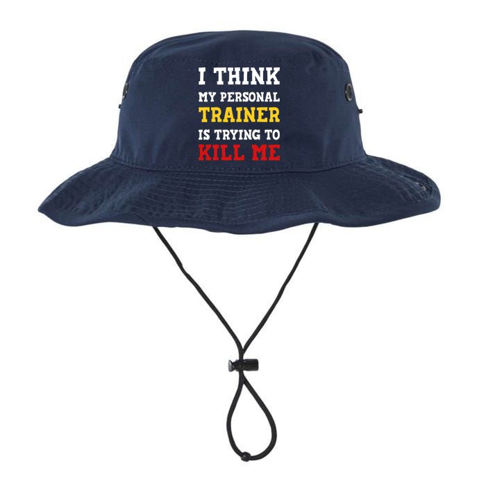 Gym I Think My Trainer Is Trying To Kill Me Personal Trainer Bucket Hat