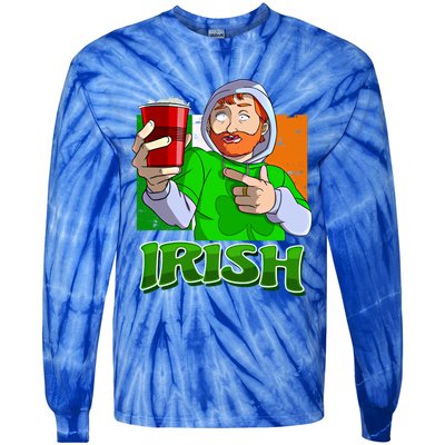 Ginger Ing Team St Patricks Day Irish Ireland Gift Tie-Dye Long Sleeve Shirt