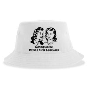 Gossip Is The Devils First Language Art Sustainable Bucket Hat