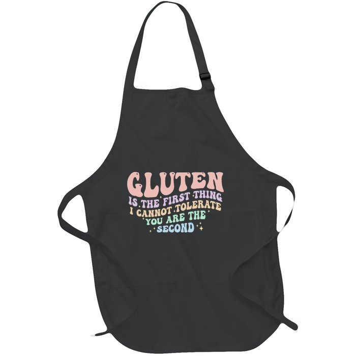 Gluten Is The First Thing I Cannot Tolerate Funny Full-Length Apron With Pockets