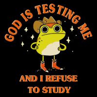 God Is Testing Me And I Refuse To Study Button