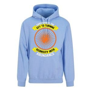 Gratitude Is The Key To Tuning Scarcity Into Abundance Unisex Surf Hoodie