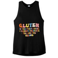 Gluten Is The First Thing I Cannot Tolerate Funny Sarcastic Ladies PosiCharge Tri-Blend Wicking Tank