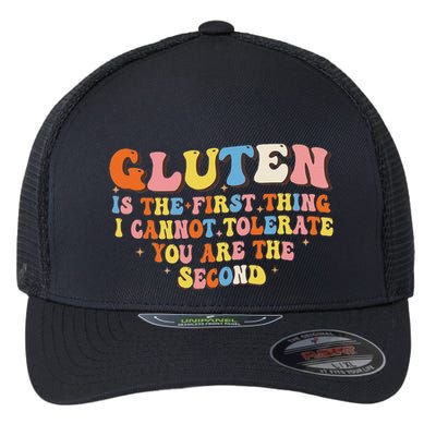 Gluten Is The First Thing I Cannot Tolerate Funny Sarcastic Flexfit Unipanel Trucker Cap